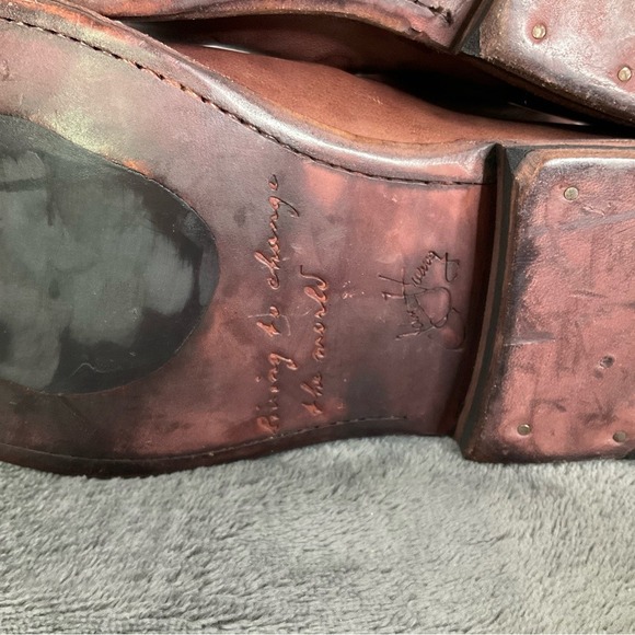 John Fluevog Shoes Living Malcolm‎ Goodyear Welt Zipper Gusset Men Sz 5 & W Sz 7 - Picture 13 of 13